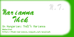 marianna thek business card